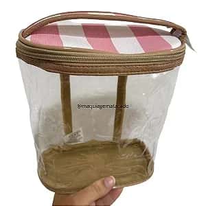 Necessaire Plástica Transparente Beach M 20 x 23cm Cor e Estampa Aleatória - Unidade N780 Atacado para Revenda