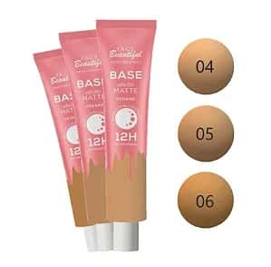 Kit 03 Unidades Base Efeito Matte 12 Horas de Hidratação Face Beautiful Cores 04, 05 e 06 Atacado para Revenda