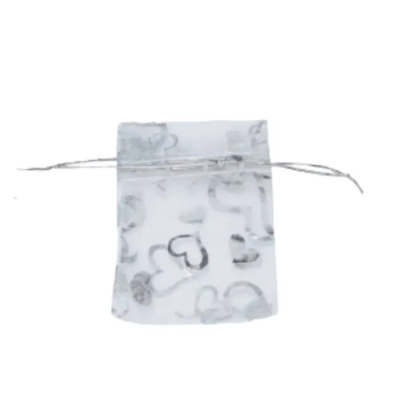Saquinho de Organza P - Pacote com 10 unidades - Prata Atacado para Revenda
