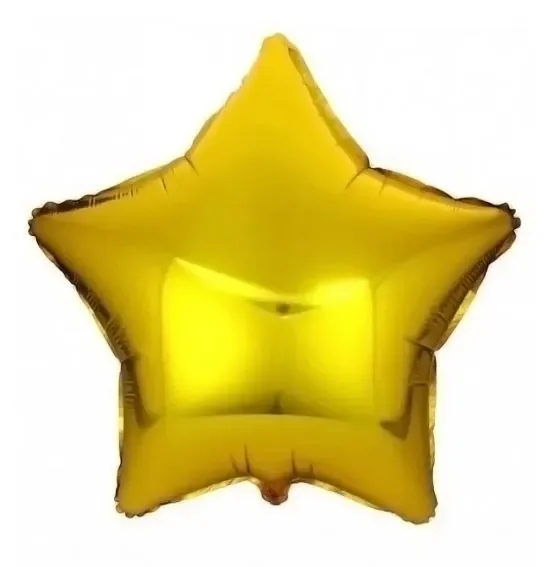 Q01701 BALAO METALIZADO ESTRELA C/6 DOURADO N°10 Atacado