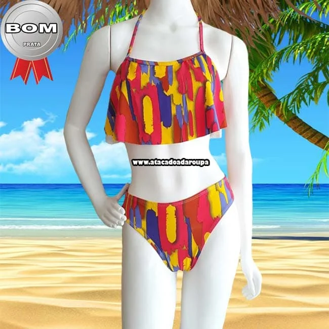 Biquini Cropped Babado Atacado