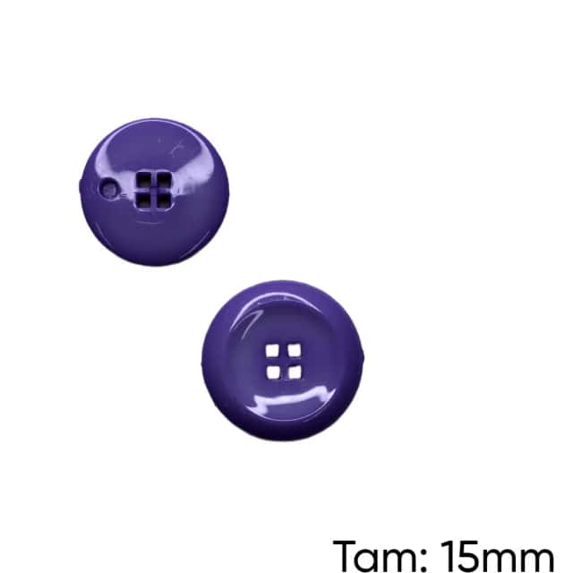 Botão Massa 4 Furos Lilás - PCT/ 12 UNIDADES - BT3204P Atacado