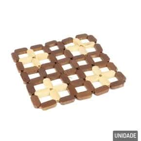 Descanso de Panela 13x13cm Bambu Quadrado Color Atacado