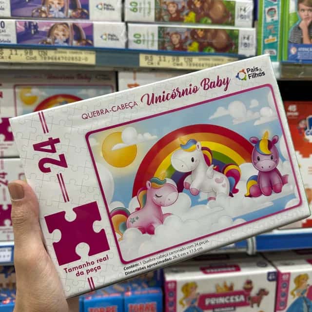 Kit C/6 Quebra Cabeça 24 Peças Personagem Infantil Brinquedos Atacado