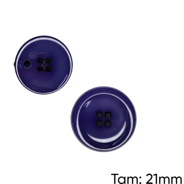 Botão Massa 4 Furos Roxo - PCT/ 12 UNIDADES - BT3210M Atacado