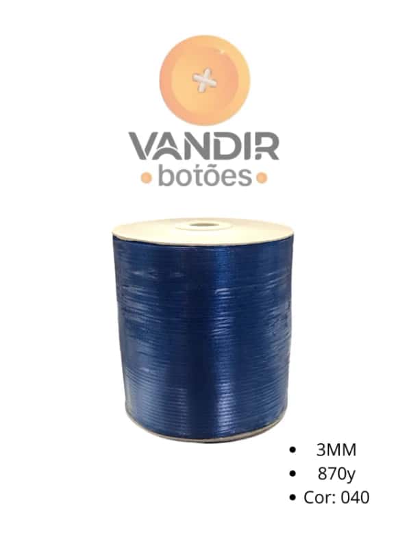 Fita de cetim 3mm C/ 870 jardas (785 metros) Atacado