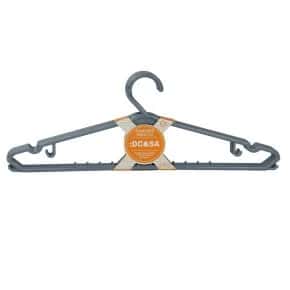 Cabide de Plástico 3 Peças Adulto Cinza Atacado