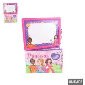 Livro e Lousa Escreva e Apague Princesas Atacado