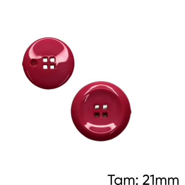 Botão Massa 4 Furos Pink - PCT/ 12 UNIDADES - BT3203M Atacado