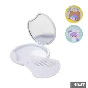 Espelho de Bolsa 8cm com Pente Figuras Sortidas Atacado