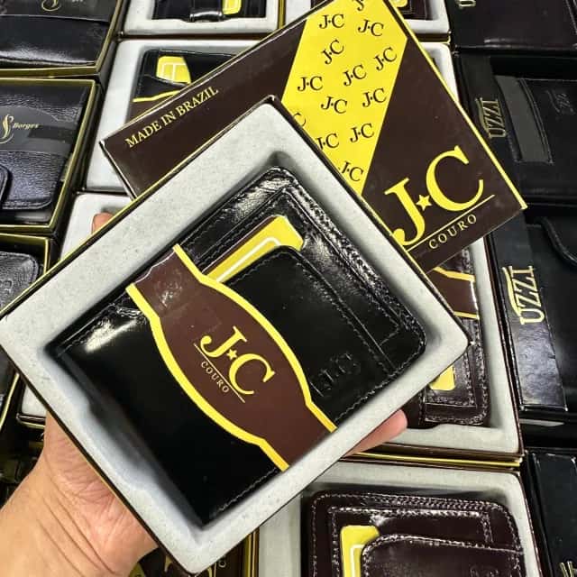 Kit C/12 Carteira Couro Legítimo Luxo Masculina Atacado