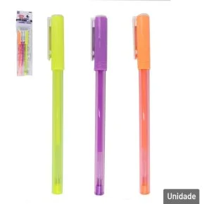 Caneta Esferográfica 3 Pçs 1.0mm Gel Tons Pastéis Atacado