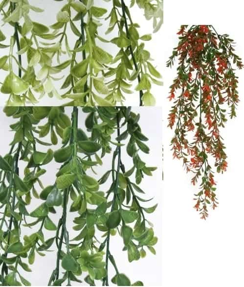 E/0729 PENDENTE FOLHAGENS DE BUCHINHO X5 72CM Atacado