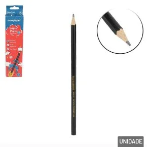 Lápis Grafite HB 12 Peças N°2 com Sextavado Preto Atacado