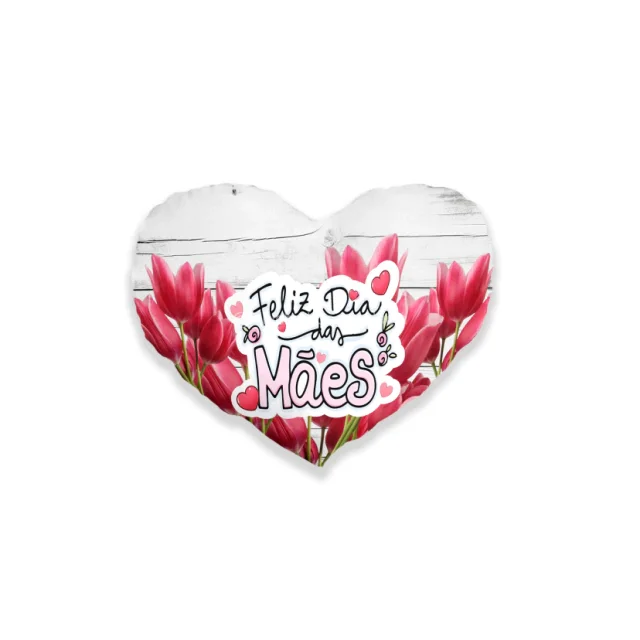 Coração P Estampado A Melhor Mãe 23x10x18cm Atacado