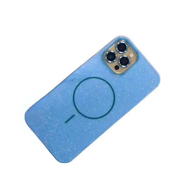 KIT CAPINHA MAGSAFE COM GLITTER + LENTES DE CAMERA * Atacado