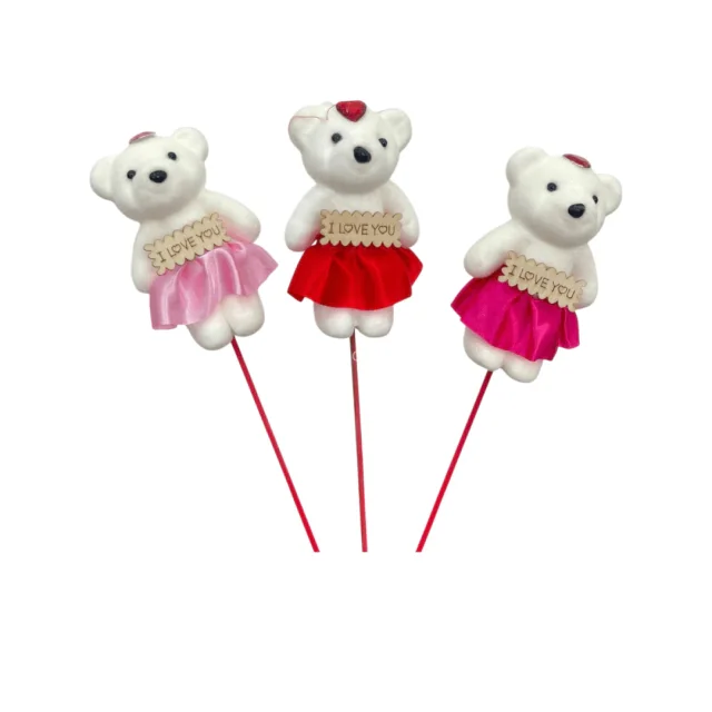 Enfeite Flor + Ursinho Atacado