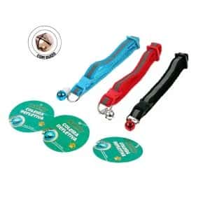 Coleira para Pet com Faixa Refletiva e Guizo Color Atacado