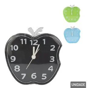 Relógio Analógico de Mesa 9cm Despertador Maçã Atacado