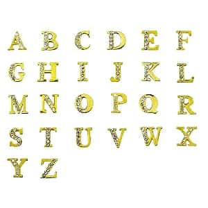 Letras Para Personalizar Calcinhas - Dourado Com Strass Atacado