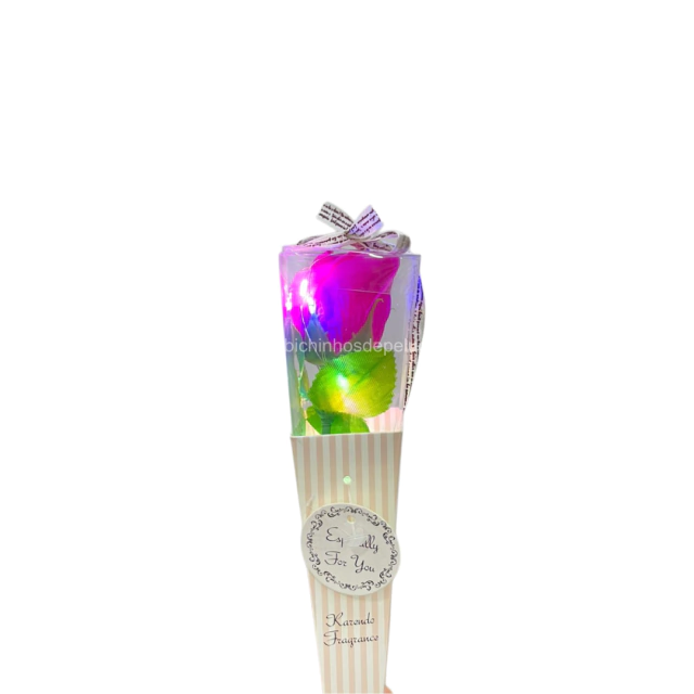 Botão De Rosa Com Luz 30cm Atacado