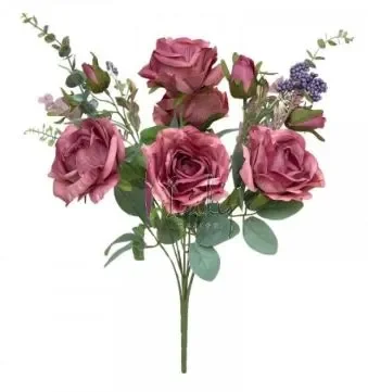 FG-0031RX BUQUE ROSA COM EUCALIPTO - ROXO Atacado