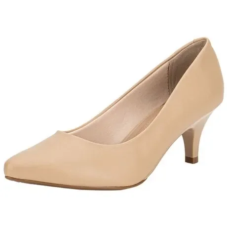 Scarpin Feminino Salto Fino Beira Rio 40761350 Bege Atacado