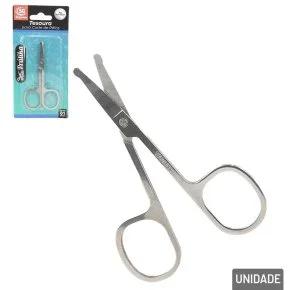 Tesoura de Unha Metal 8,5cm Ponta Arredondada Atacado