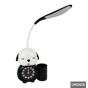Luminária Mesa 45cm LED com Despertador Cachorro Atacado