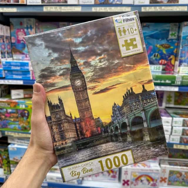 Kit C/6 Jogo Quebra Cabeça 1000 Peças BRINQUEDOS ATACADO
