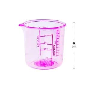 Copo Medidor de Plástico 100ml Rosa Atacado