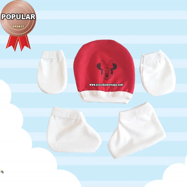 Touca com Sapatinho e Luvas RN Atacado