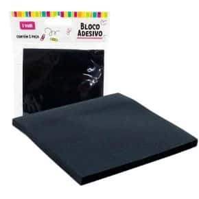 Bloco de Anotações Adesivo 50 FL Preto Atacado