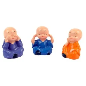 Enfeite de Resina Monge Sentado 5cm Sortidos Atacado