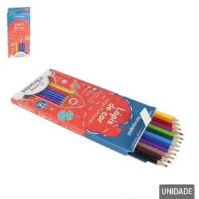 Lápis de Cor 12 Cores Sextavado Longo Atacado