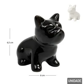 Enfeite de Cerâmica 6,5cm Cachorro Color Atacado