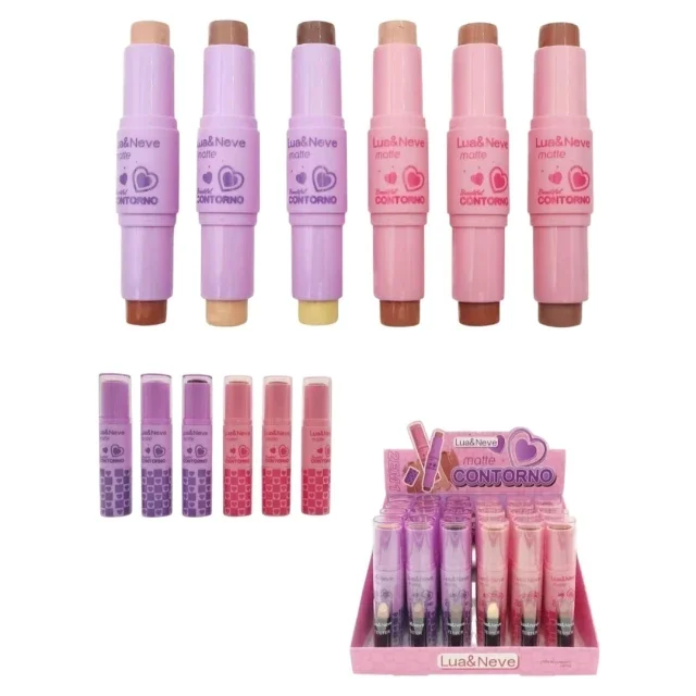 Box C/24 Bastão de Contorno 2 em 1 - Lua&Neve Atacado