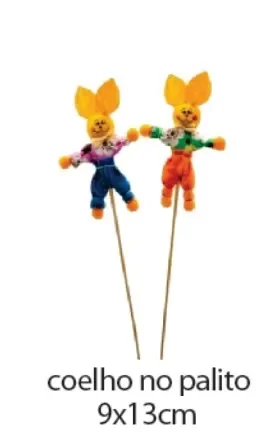 AX15294-A PALITO COELHO DE PASCOA 13CM Atacado