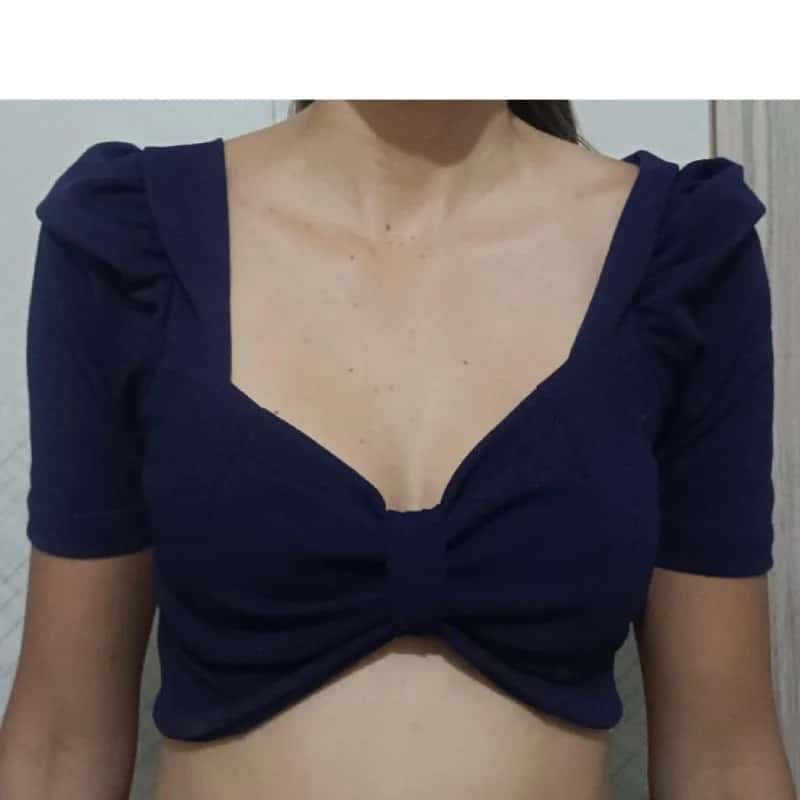 Cropped Feminino Crepe Liso ou Estampado Atacado