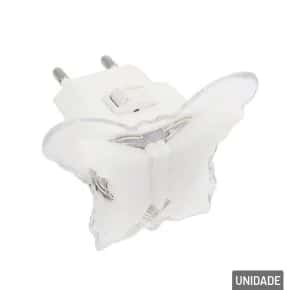 Luminária de Tomada Bivolt Borboleta Branca Atacado