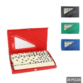Dominó 28 Peças 7mm com Estojo Color Atacado