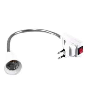 Soquete E27 para Lâmpada Haste Flexivel e Tomada Atacado