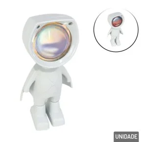 Luminária de Mesa com Projetor 13,5cm Astronauta Atacado