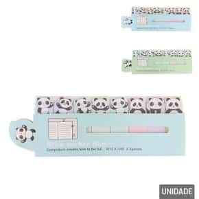 Bloco de Anotações Adesivo 120 FL Panda Sortidos Atacado