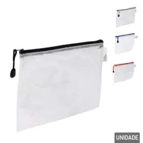 Necessaire de PVC 23x17cm Transparente Color Atacado