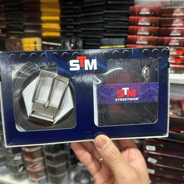 KIT C/6 kits presente carteira + cinto Dia dos Pais Atacado