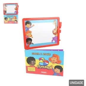 Livro e Lousa Escreva e Apague 3 Palavrinhas Atacado