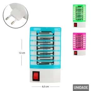 Luminária de Tomada Bivolt Mata Mosquito Color Atacado