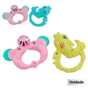 Chocalho para Bebê 2 Peças Golfinho Color Atacado