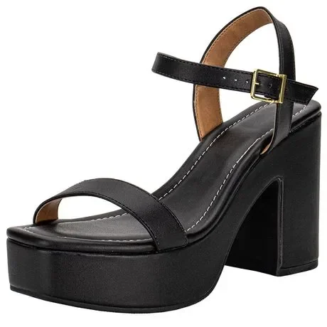 Sandália Feminina Meia Pata 6541100 Preto Atacado